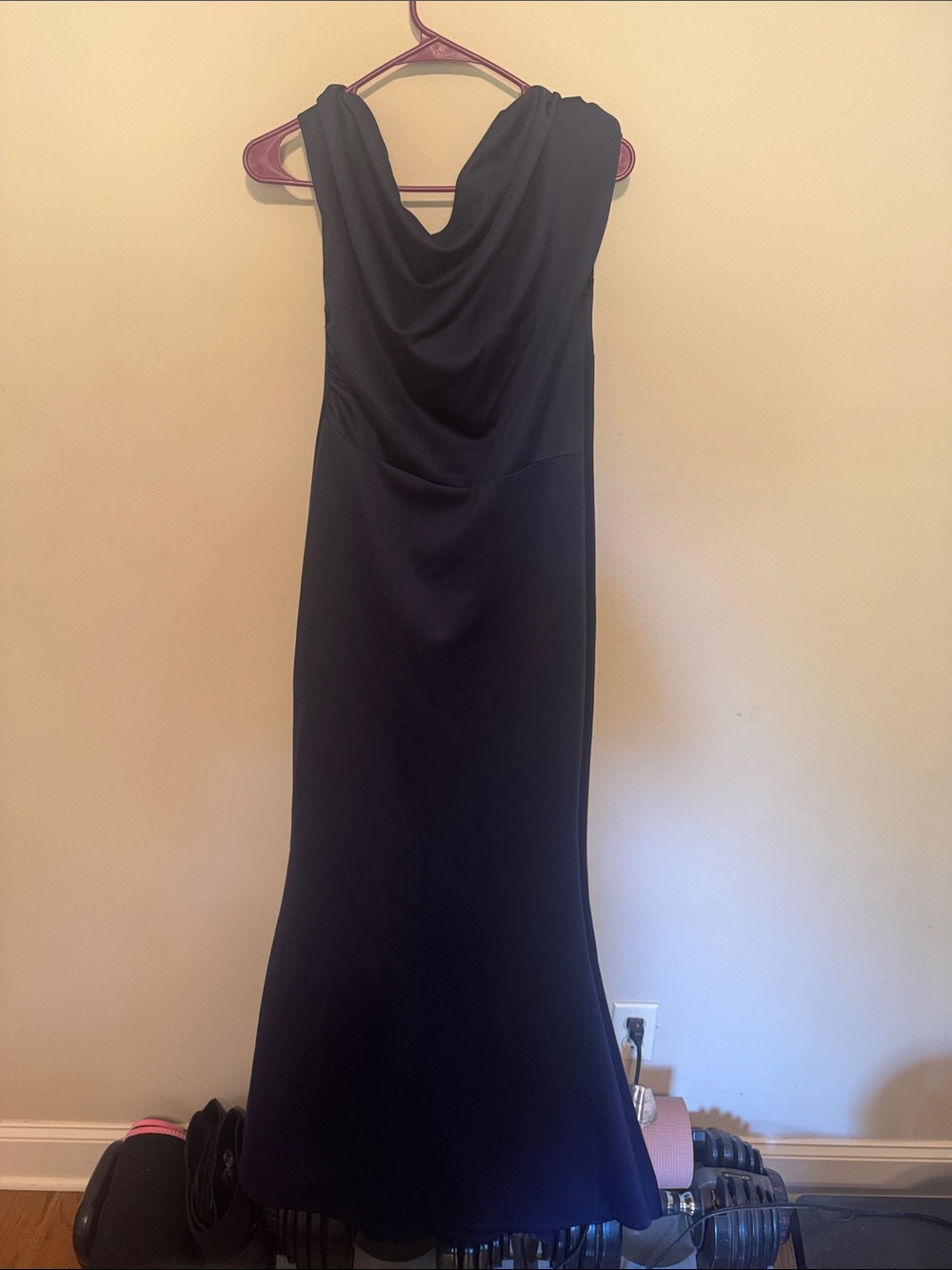 Amazon Black Cowl Neck Maxi Dress